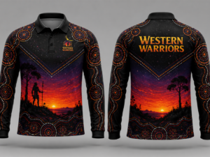 Western Warriors Long Sleeve Polo